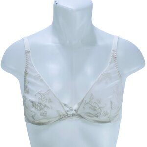 PASSIONATA Women’s Lingerie Bra White Lace low cut Underwire Adjustable Size 32C